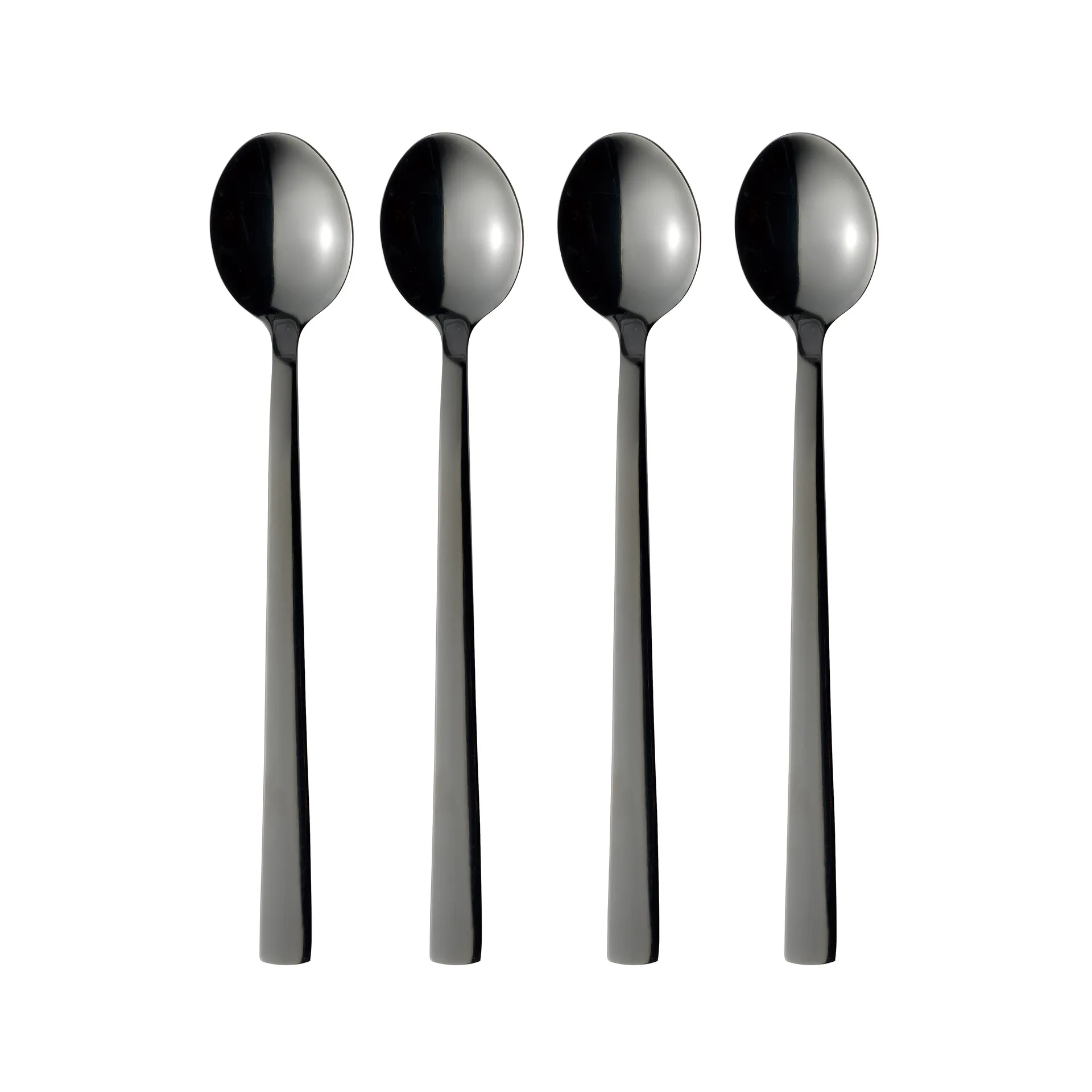 Raw latte spoon 4-pack, Black Aida