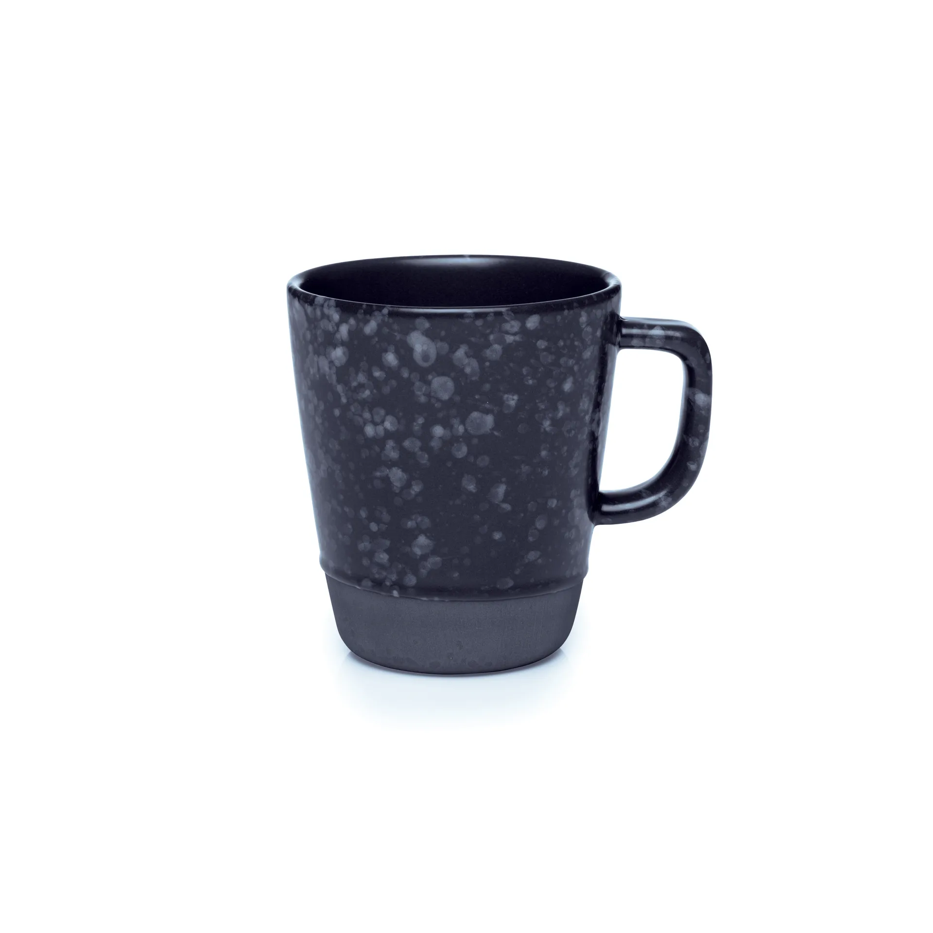 Raw mug with handle 30 cl, black with dots Aida