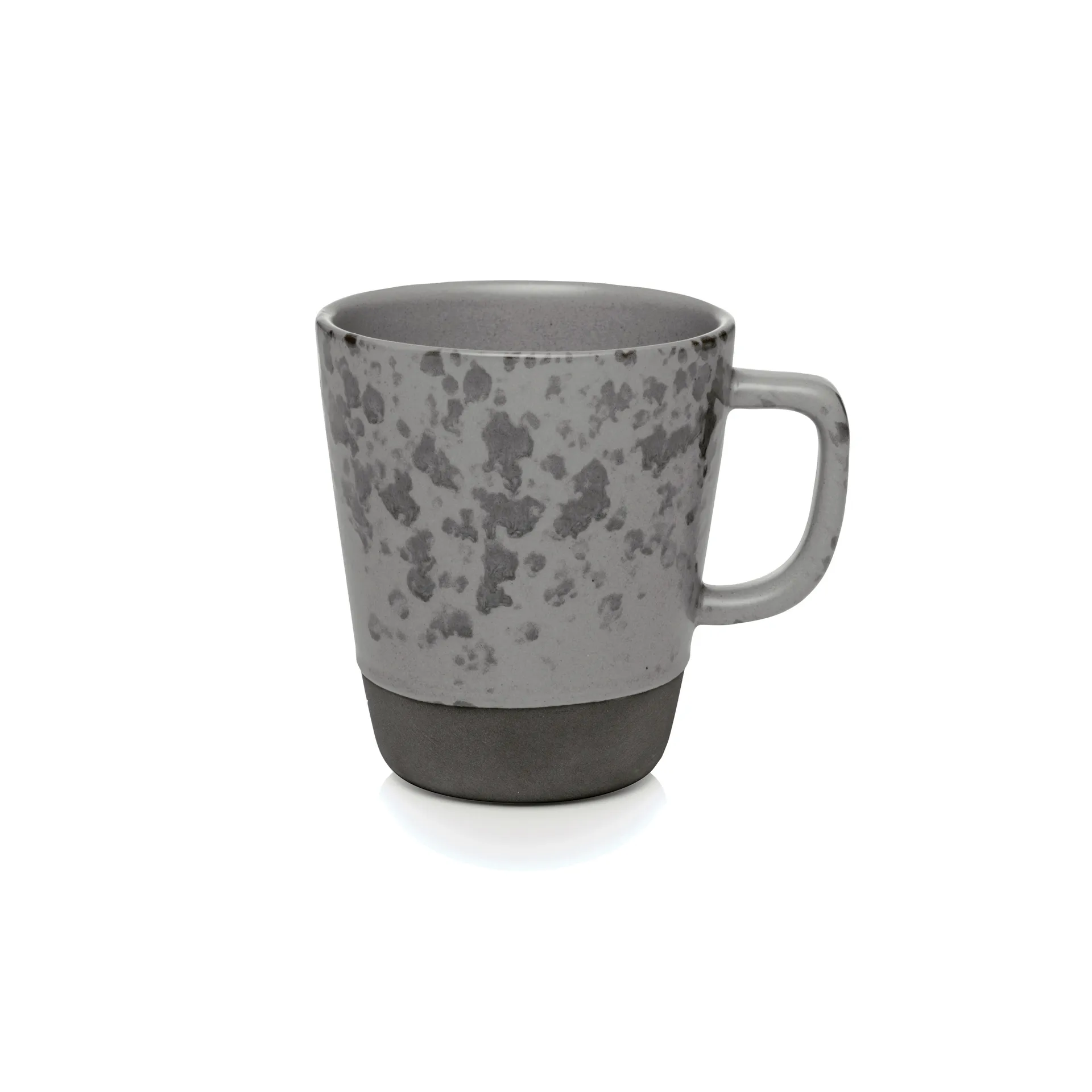 Raw mug with handle 30 cl, grey with dots Aida