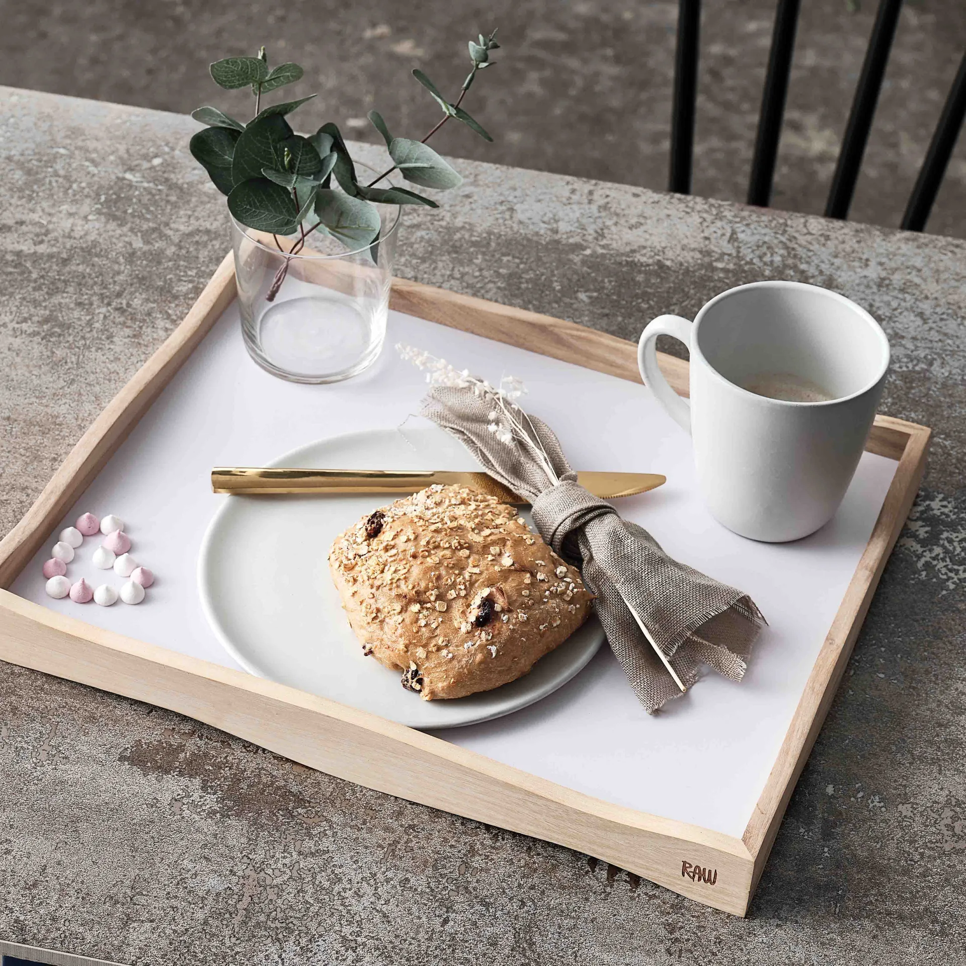 Raw mug with handle 35 cl, Arctic white Aida