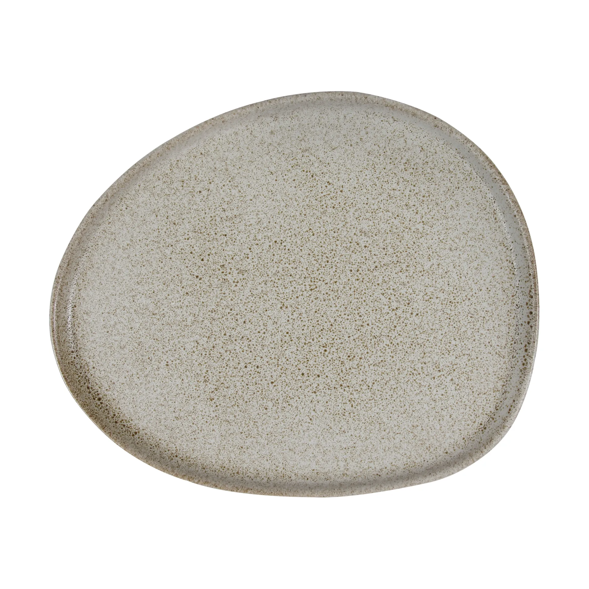 Raw Organic lunch plate 24x21 cm, Sandy beige Aida