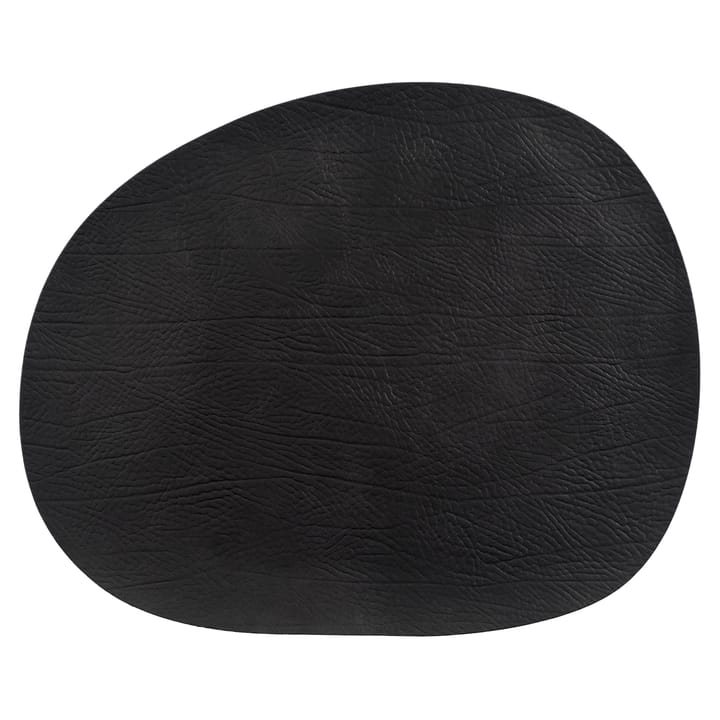 Raw placemat leather, Black buffalo (black) Aida