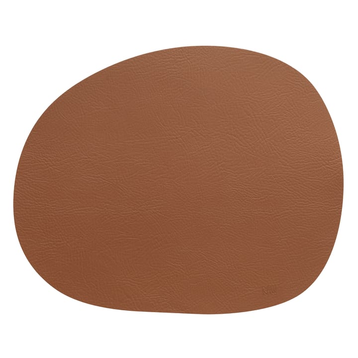 Raw placemat leather, Cinnamon brown buffalo Aida