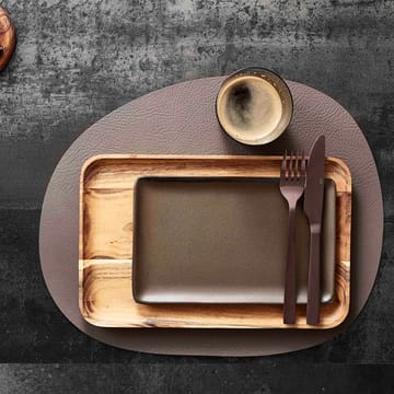 Raw placemat leather - Dusty rose buffalo - Aida