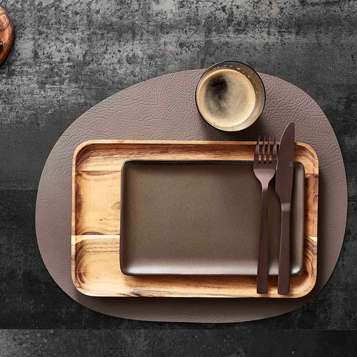 Raw placemat leather, Dusty rose buffalo Aida