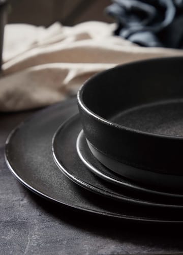 Raw plate Ø28 cm - Titanium black - Aida