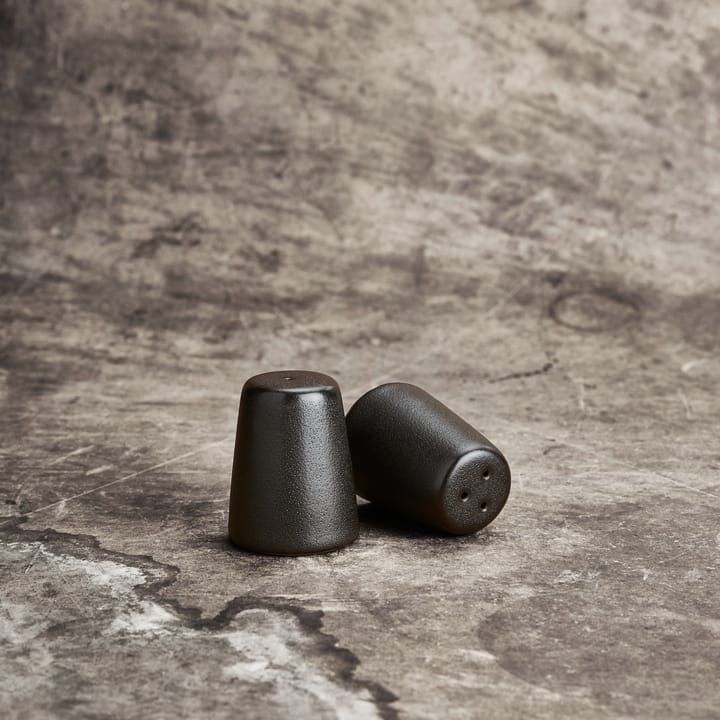 Raw salt and pepper set, Titanium Black Aida