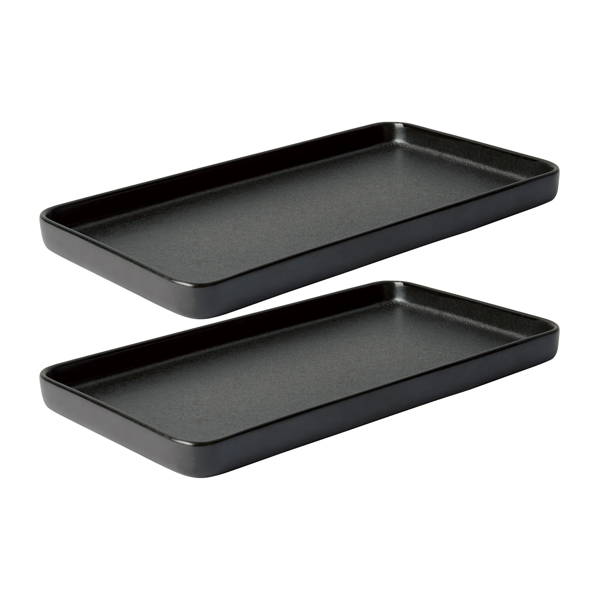 Raw saucer 18x34 cm 2-pack, Titanium Black Aida