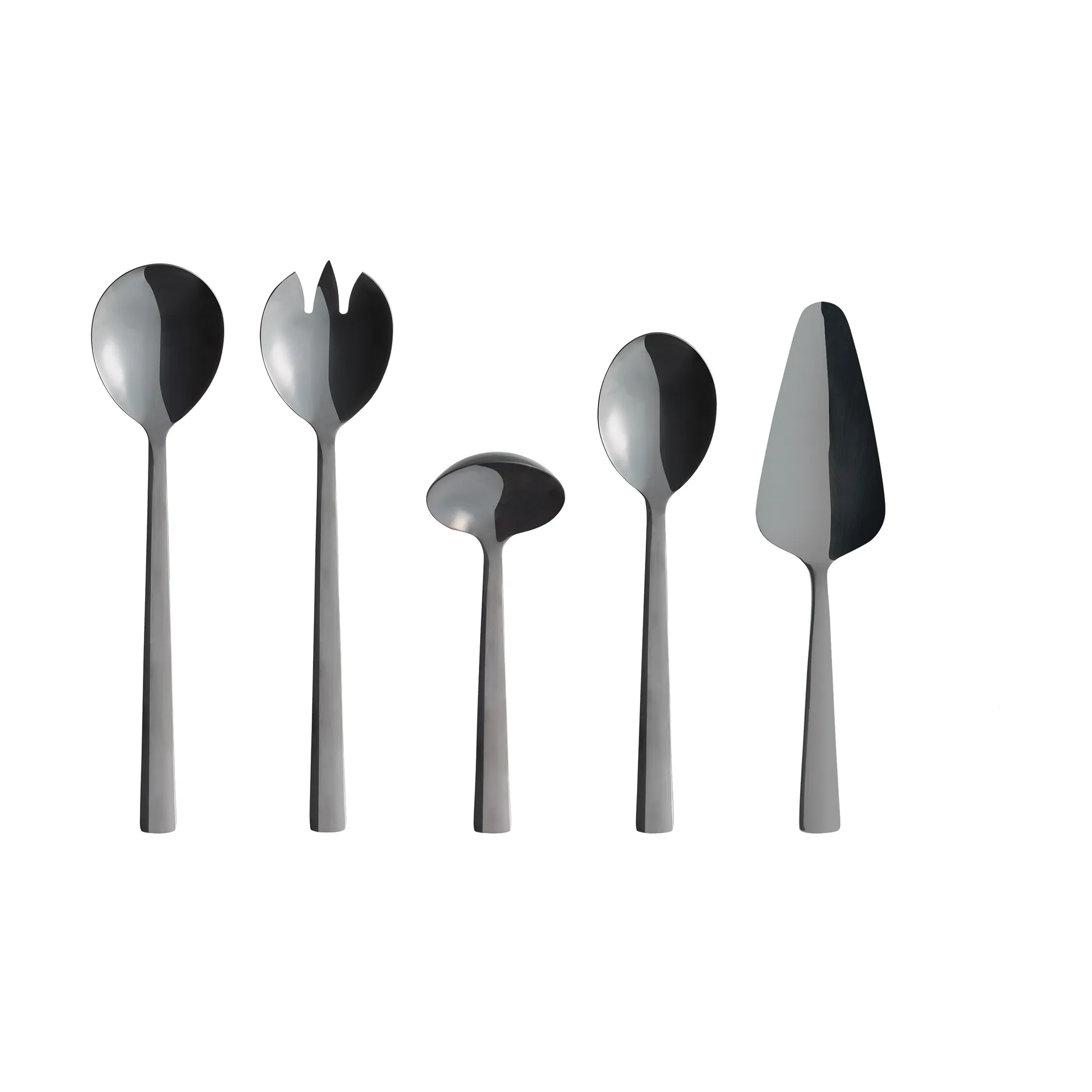 Raw servering cutlery 5 pieces, Black Aida