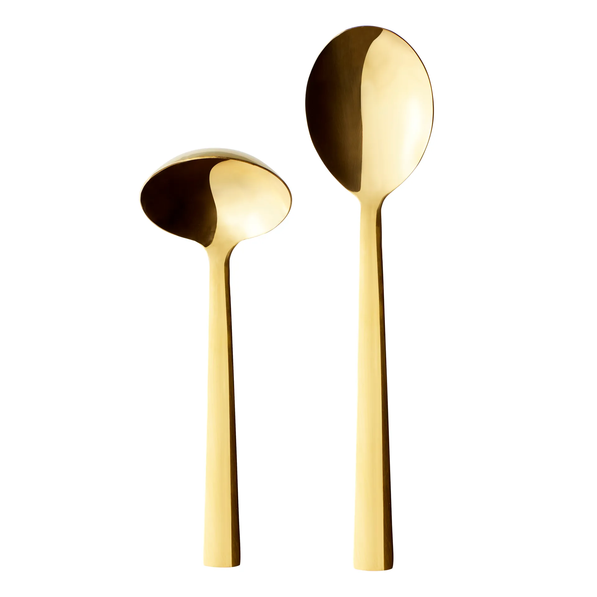 Raw serving spoon 2 pieces, gold Aida
