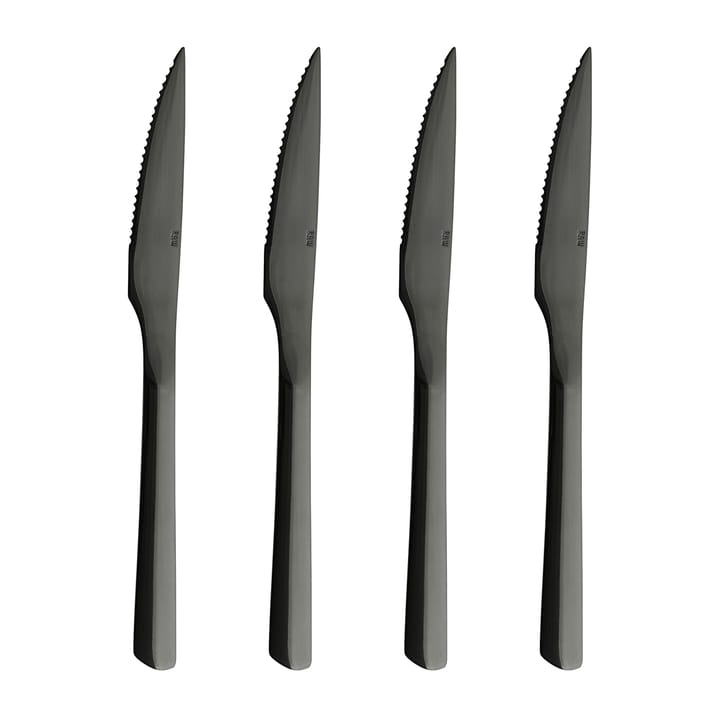 Raw steak knife 4-pack, Black Aida