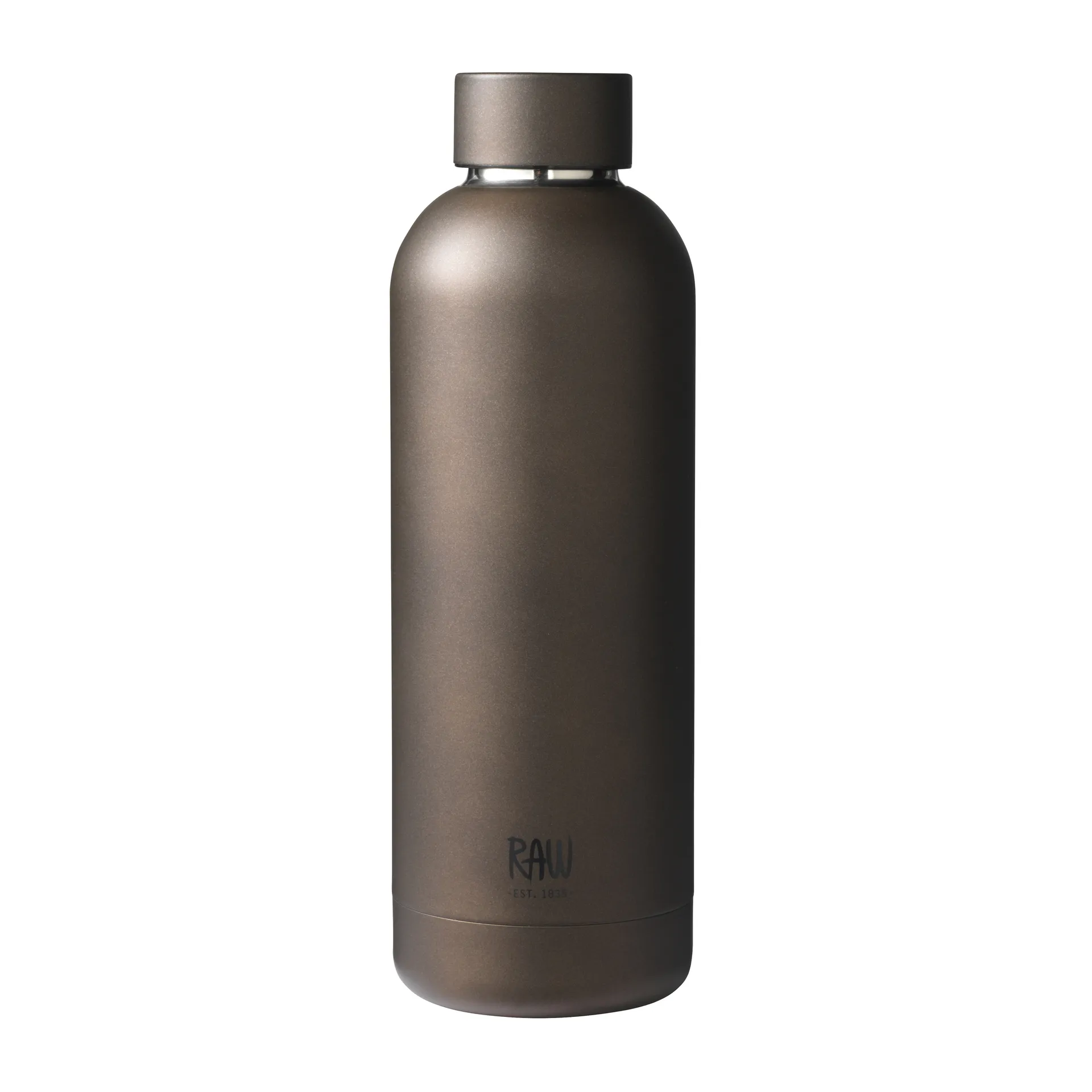 Raw thermos bottle 0.5 l, matte brown Aida