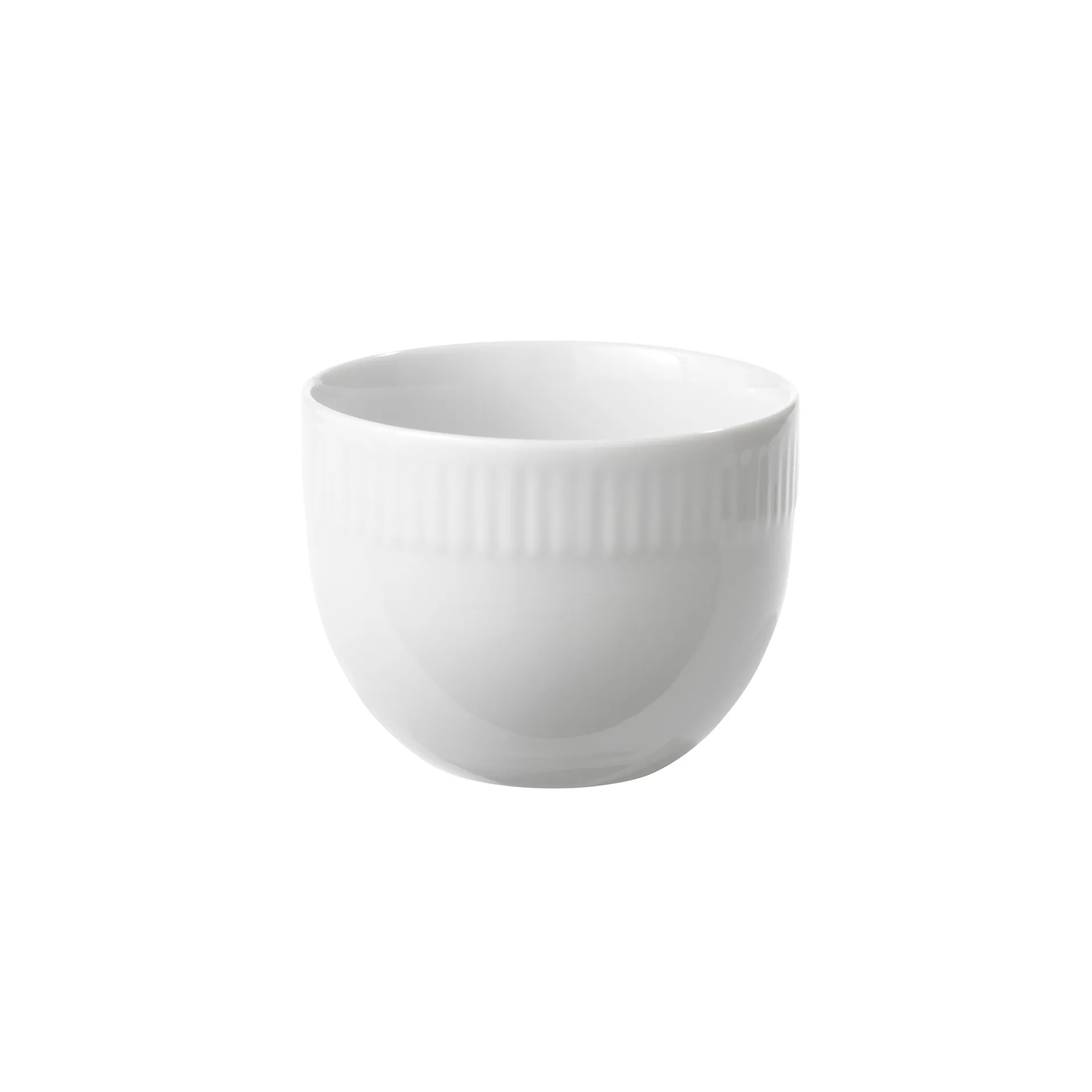 Relief sugar bowl, white Aida