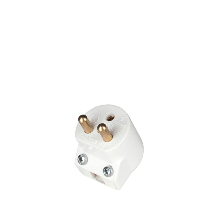 Lamp plug - White, grounded - Airam