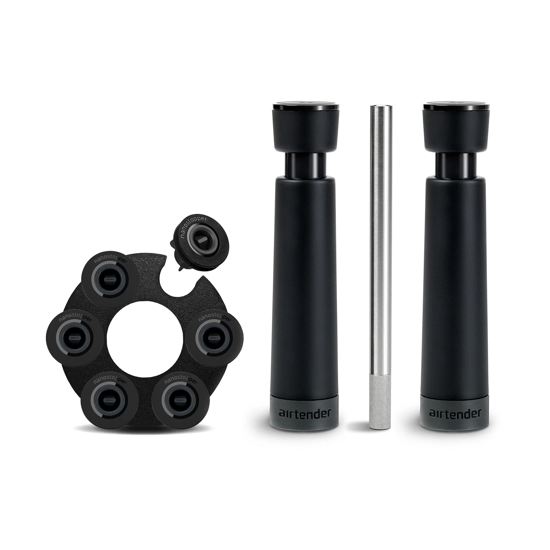 Wine Lovers Aerator and Vacuum Stopper Gift Set, 9 parts Airtender