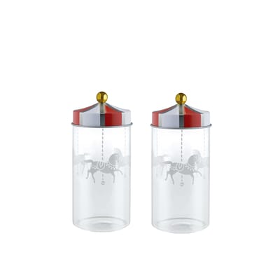 Circus Spice jar 14 cl 5x12 cm 2-pack, Glass Alessi