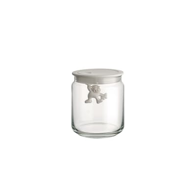 Gianni glass jar with lid 70 cl 10.5x12 cm, White Alessi