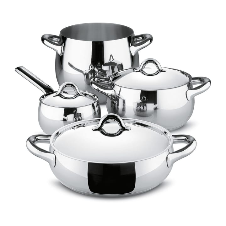 Mami pot set 7 pieces, Stainless steel Alessi