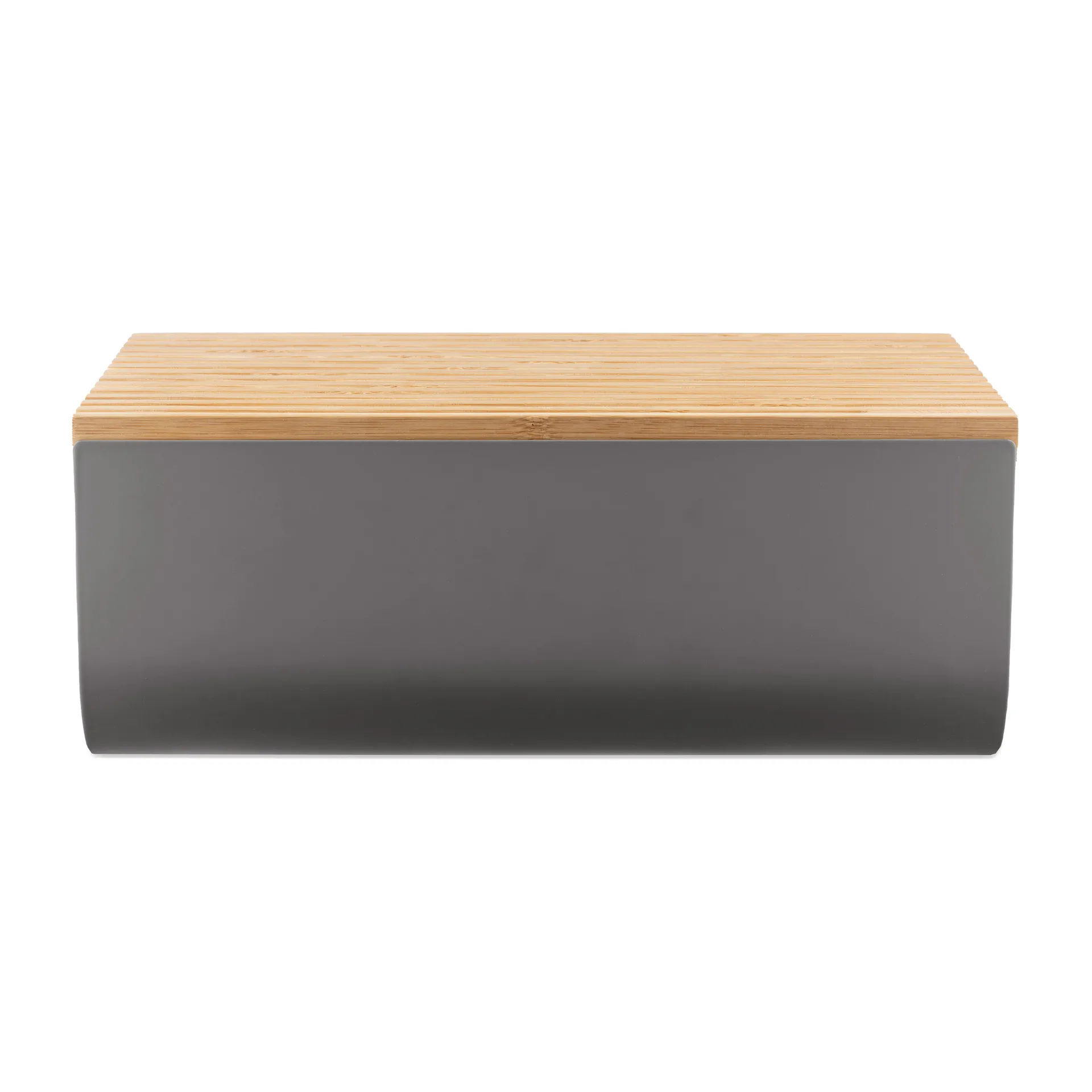 Mattina bread bin 34 cm, Dark grey-bamboo Alessi
