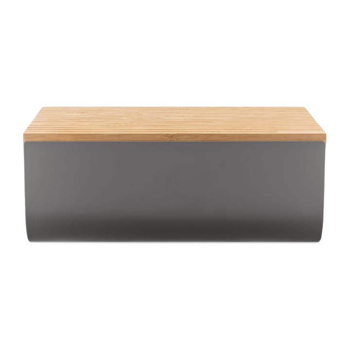 Mattina bread bin 34 cm, Dark grey-bamboo Alessi