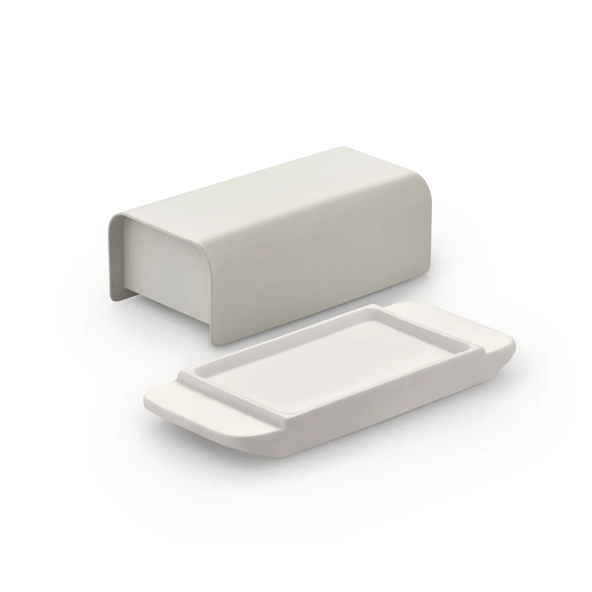 Mattina butter dish 9.5x21 cm, Warm grey-stainless steel Alessi