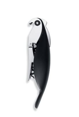 Parrot Corkscrew 13x3 cm - Black - Alessi