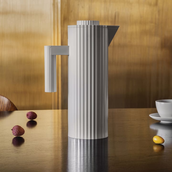 Plissé thermos jug 1 L, White Alessi