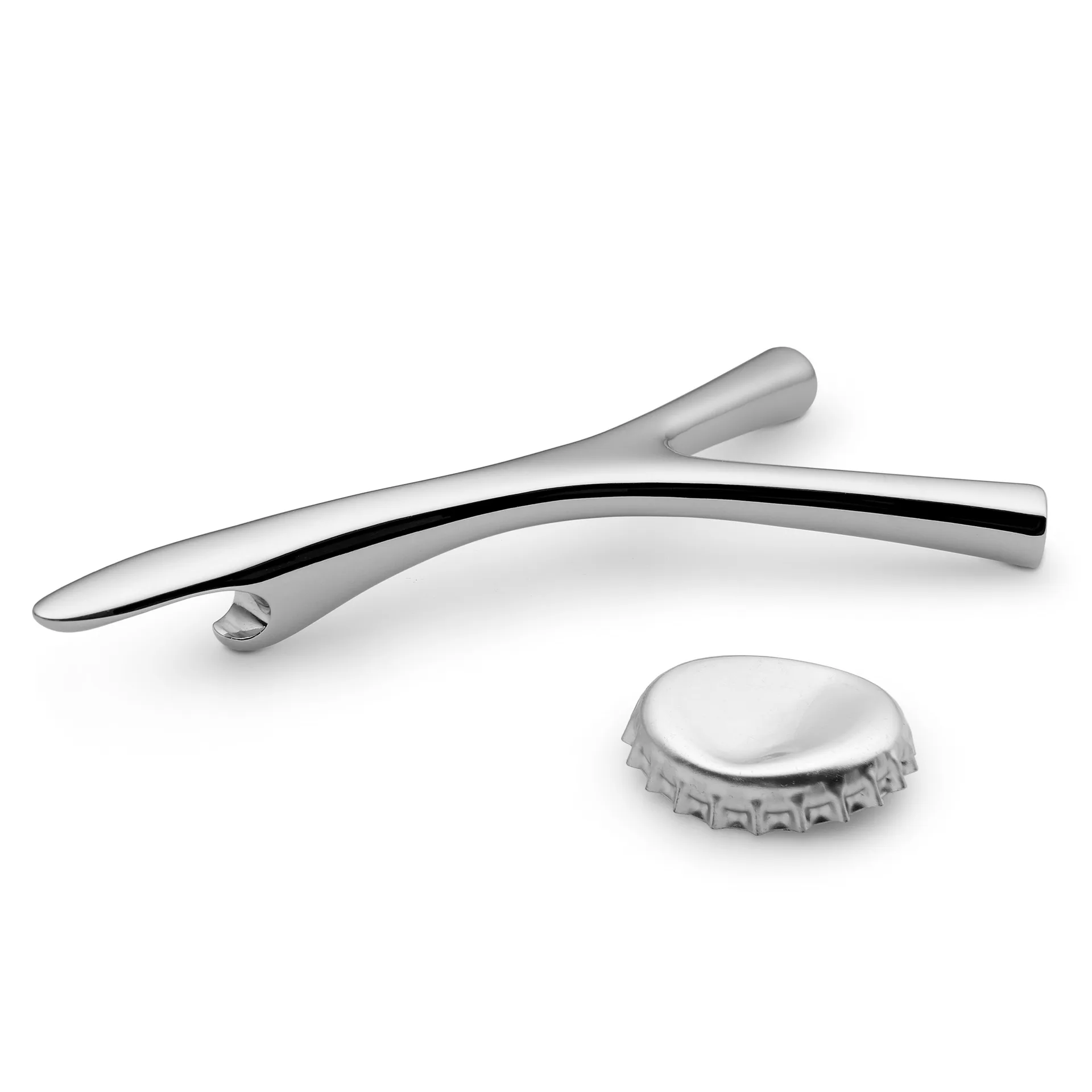 Virgula Divina bottle opener, stainless steel Alessi