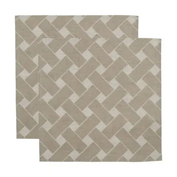 Basket XL napkin 45x45 cm 2-pack - Natural taupe - Almedahls