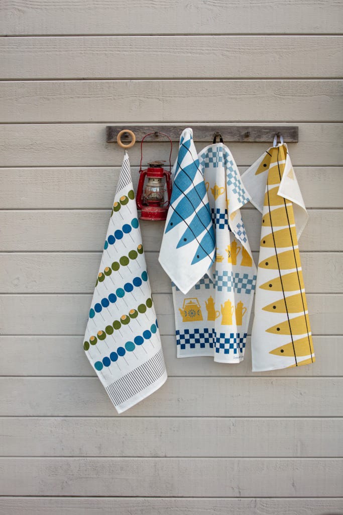 Grytskåpet kitchen towel 47x70 cm, Multi-yellow-blue Almedahls