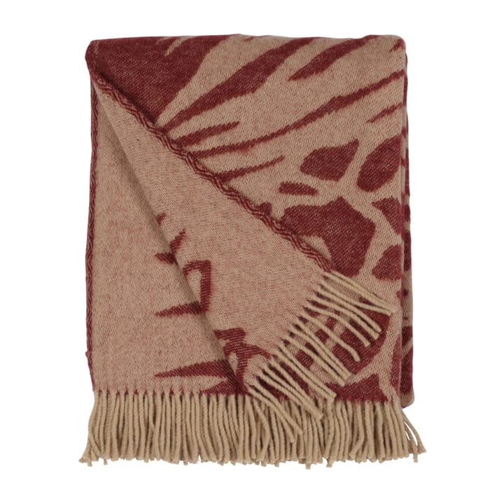 Kotteri throw 130x170 cm, Wine red-beige Almedahls