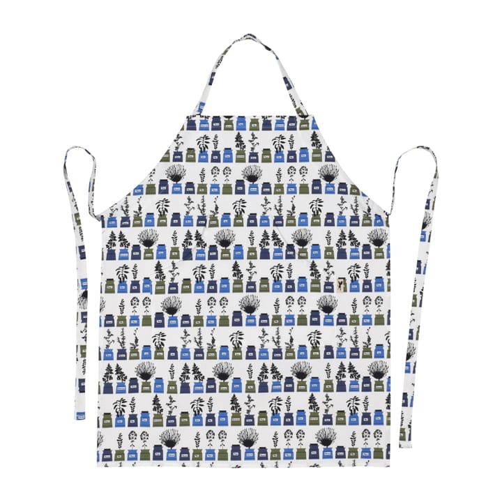 Persons spice cabinet apron small pattern, Blue Almedahls