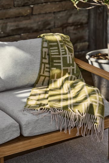 Pickepin throw 130x170 cm - Moss green-beige - Almedahls