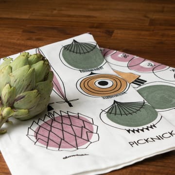 Picknick kitchen towel - blue/pink - Almedahls