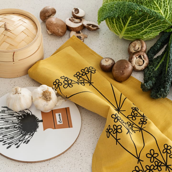 Picknick kitchen towel, Ochre Almedahls