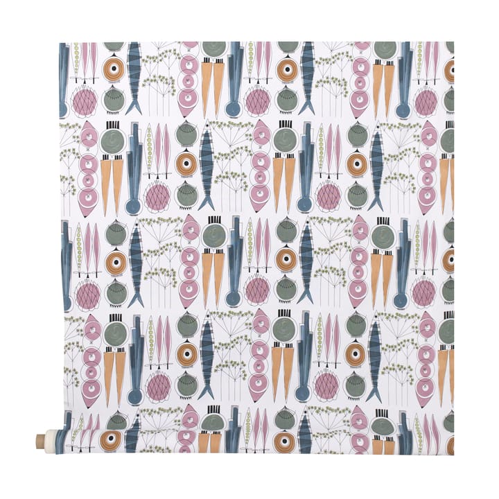 Picknick oilcloth - blue-pink - Almedahls