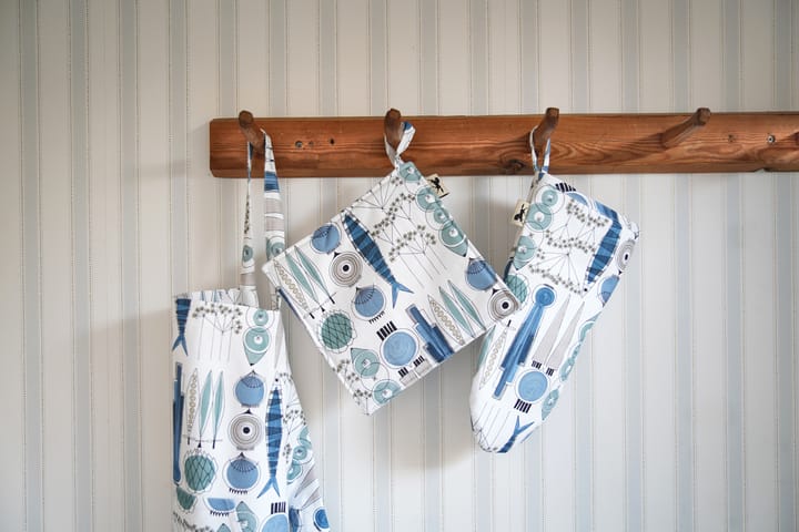 Picknick oven glove small pattern, Blue-beige Almedahls