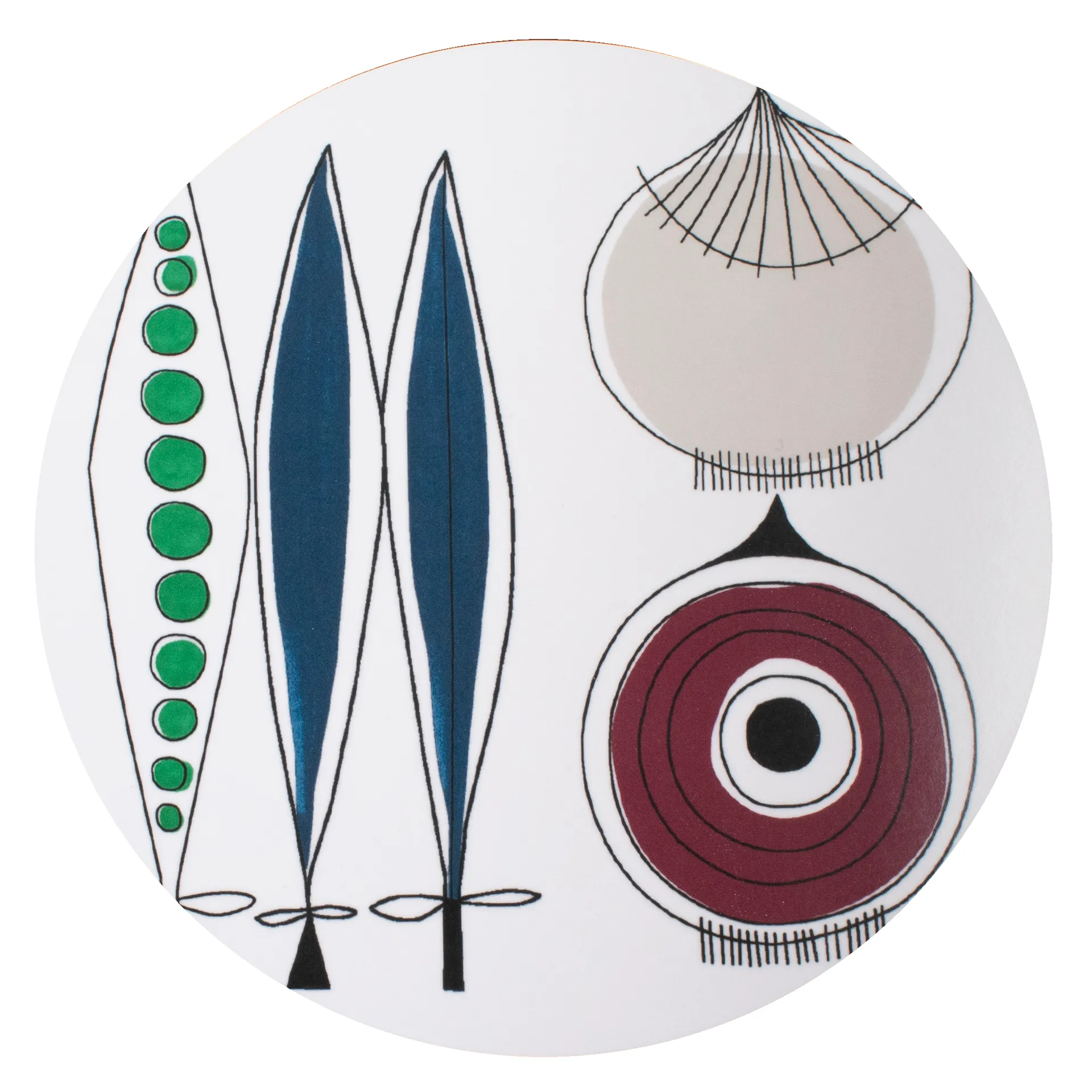 Picknick trivet onion Ø21 cm, blue-multi Almedahls