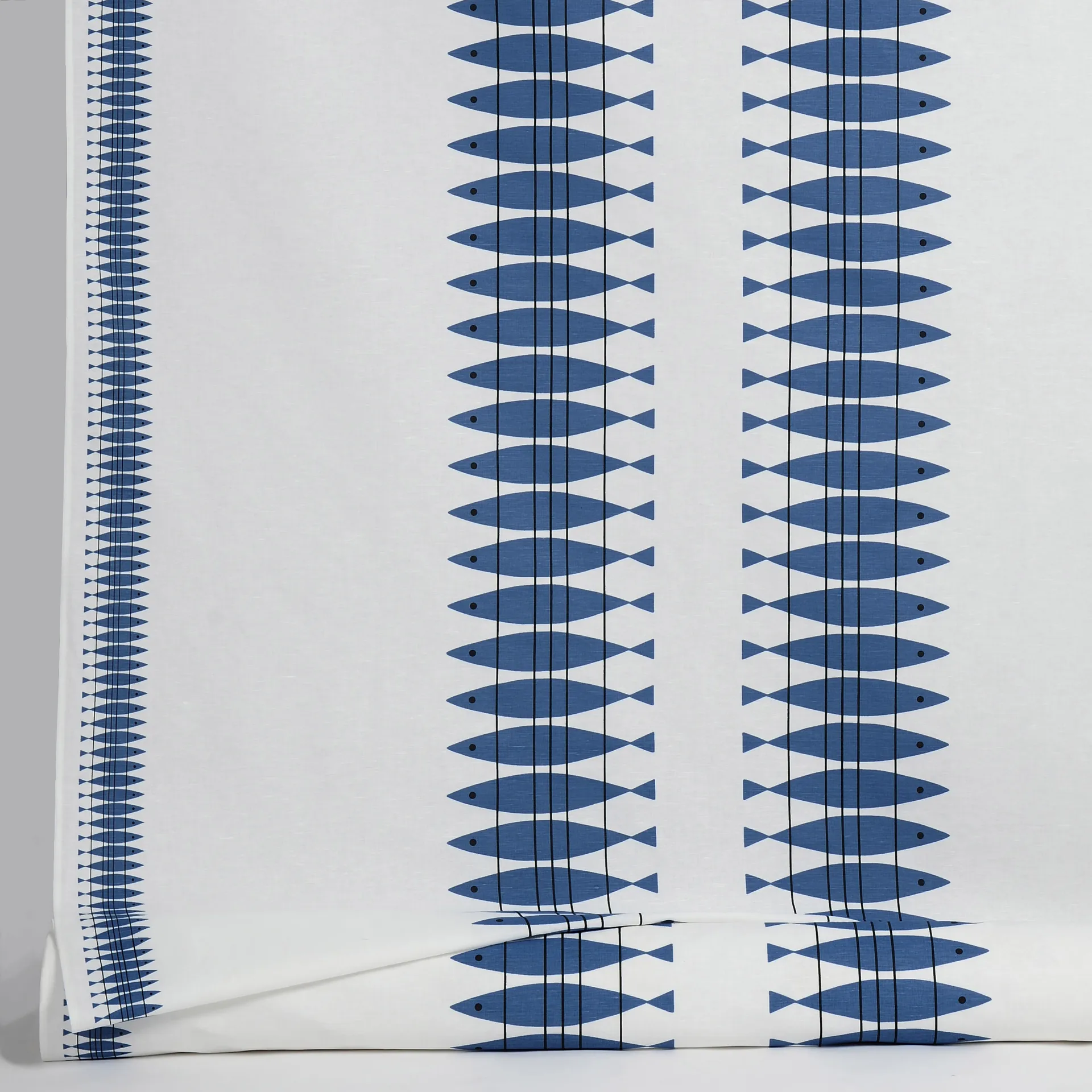 Sill fabric, white-blue Almedahls