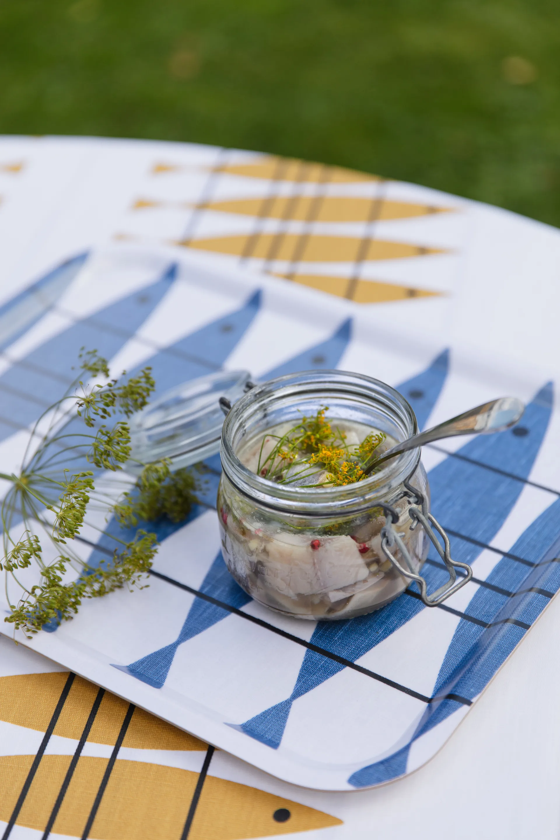 Sill oilcloth 145x220 cm, Ochre Almedahls