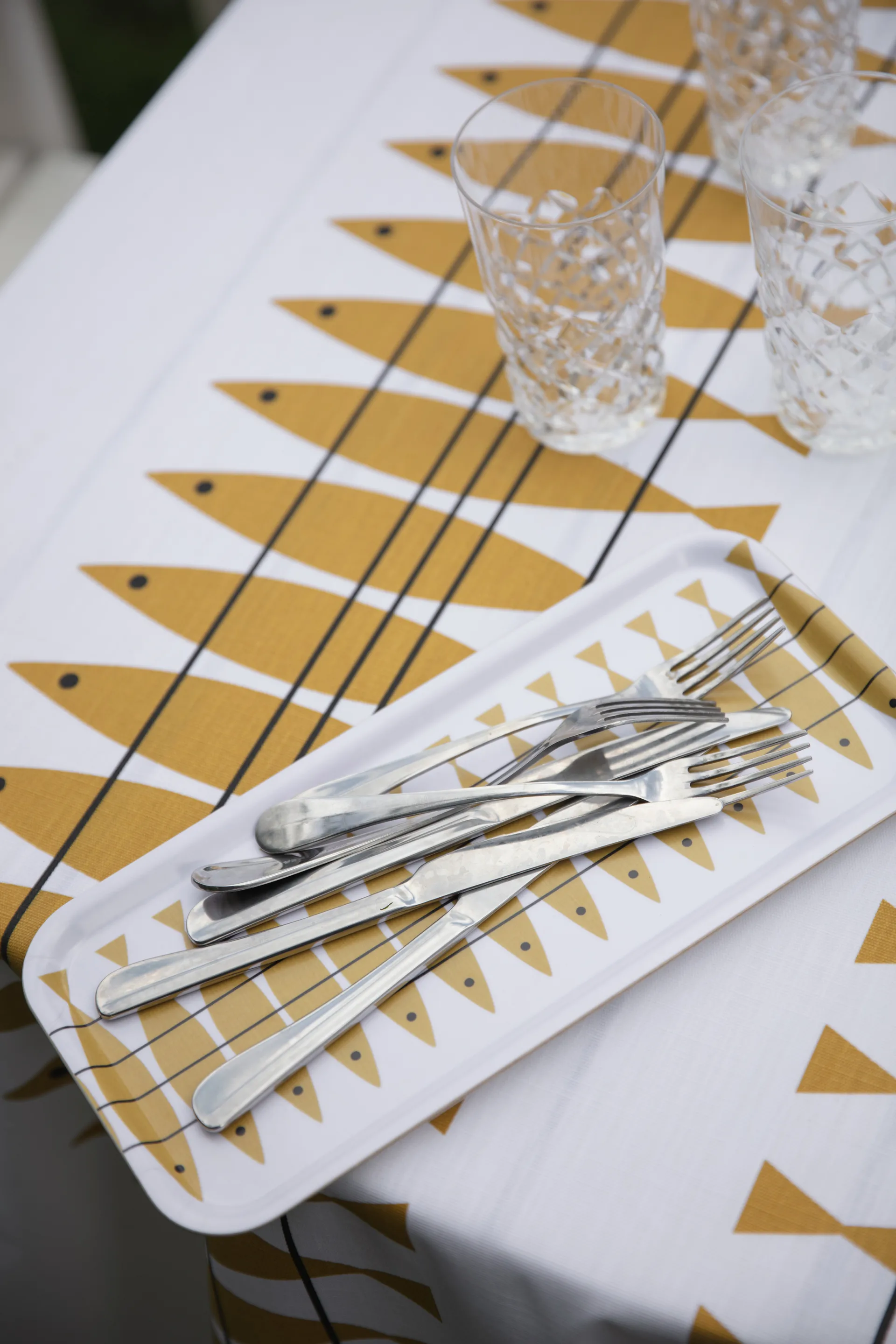 Sill oilcloth 145x220 cm, Ochre Almedahls