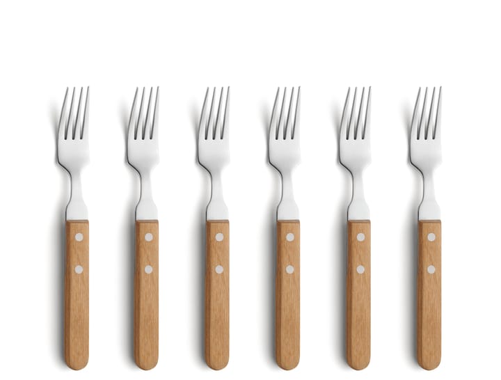 Pizza grill fork 6-pack, Oak Amefa