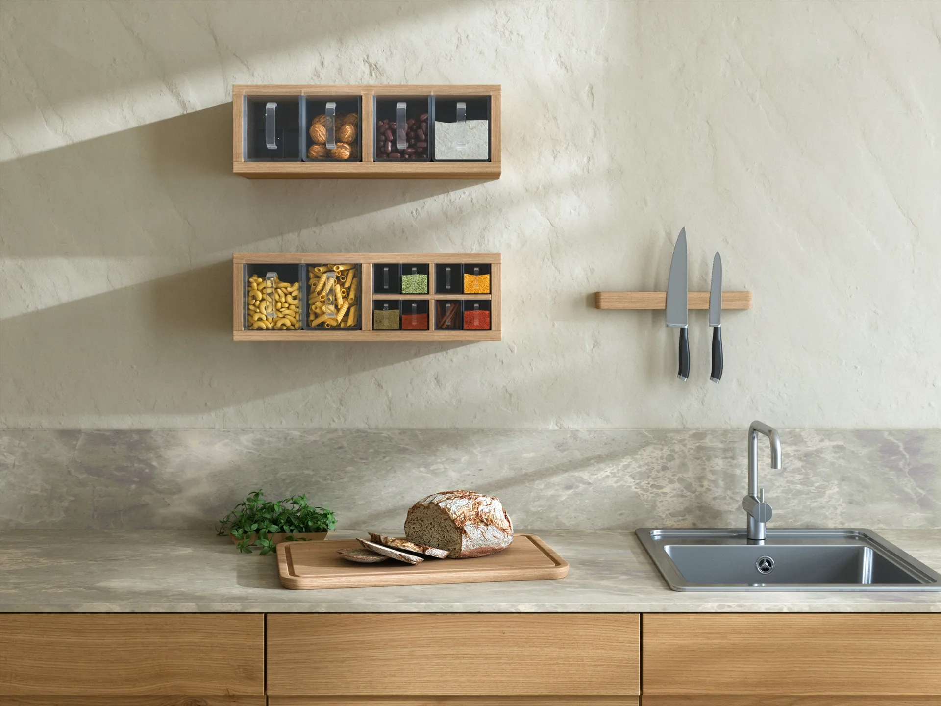 A-Organizer 2 wall shelf 52x18x17 cm, Oak Andersen Furniture