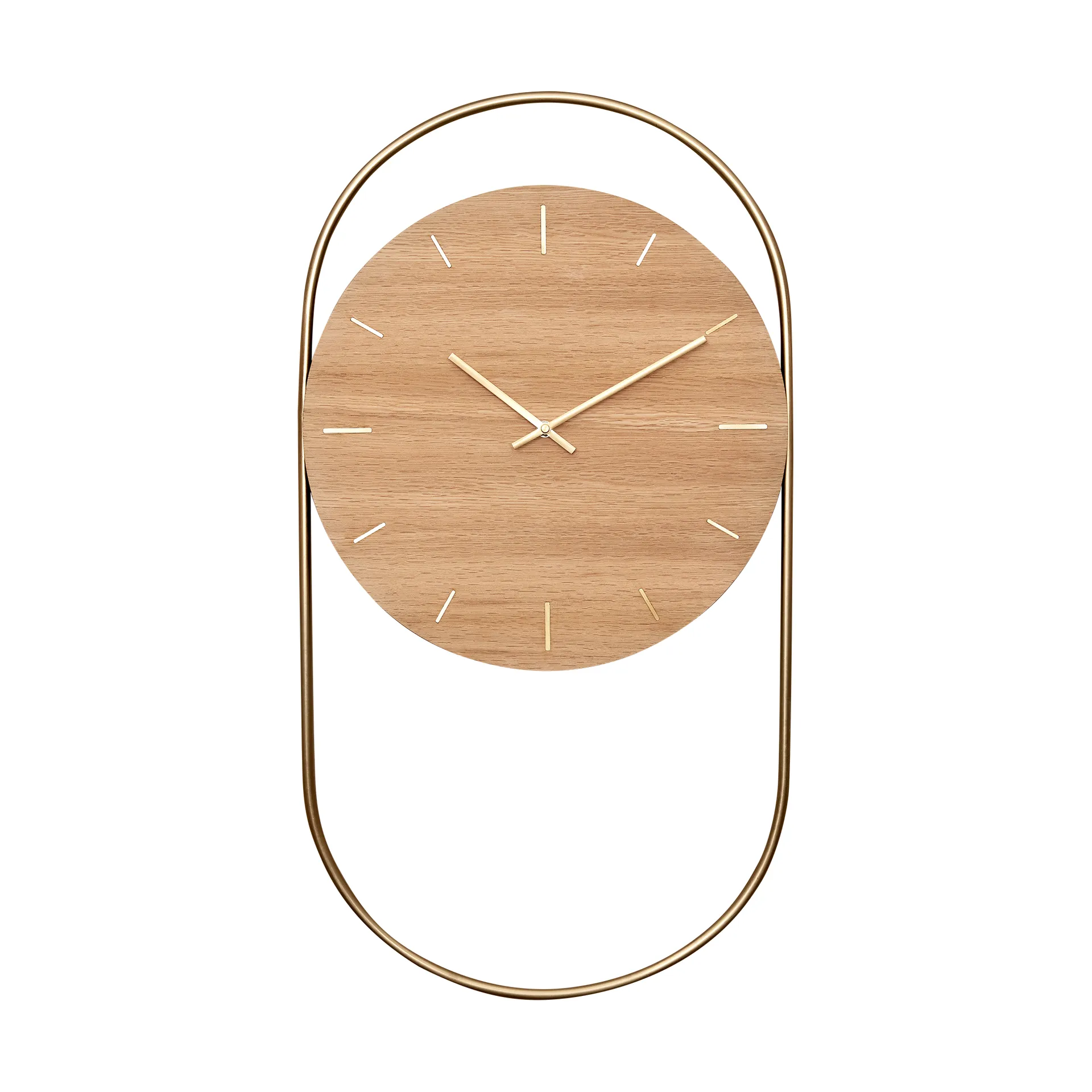 A-Wall wall clock 41x76 cm, Oak-brass Andersen Furniture
