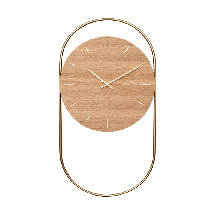 A-Wall wall clock 41x76 cm, Oak-brass Andersen Furniture