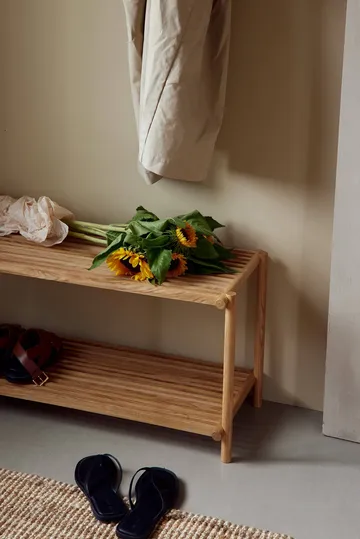 Column shoe rack - Matt lacquered oak - Andersen Furniture