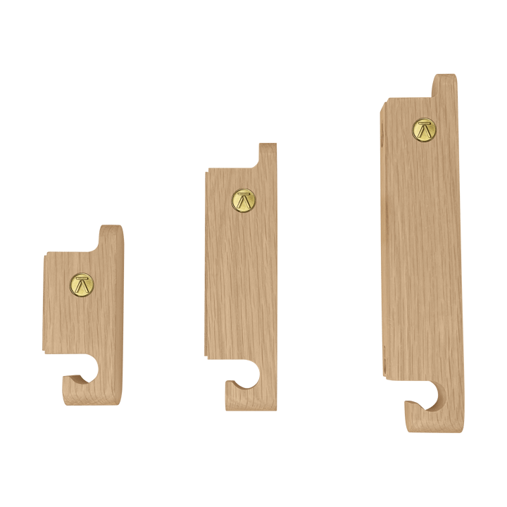Multi Hooks hook set of 3, Oak Andersen Furniture