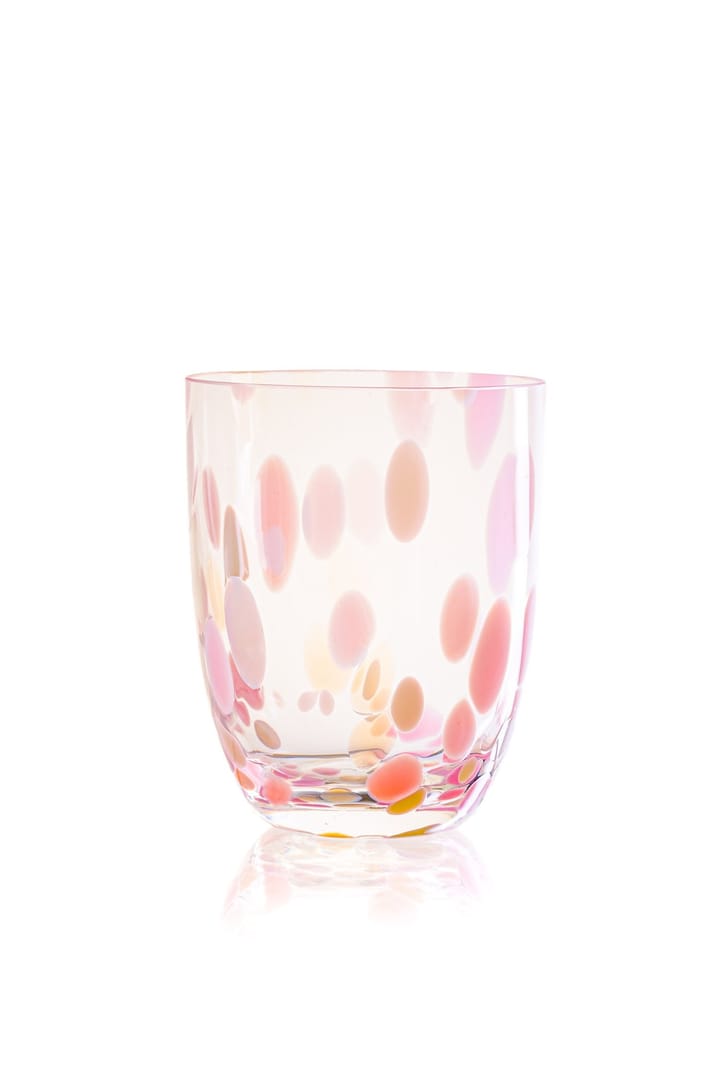 Big Confetti drinking glass 25 cl - Pink-vanilla - Anna Von Lipa