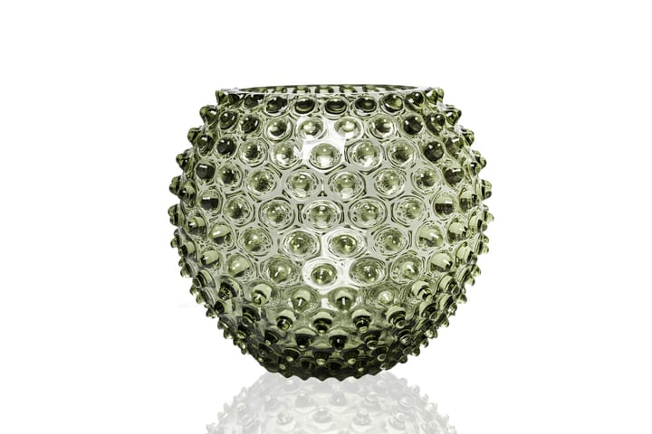 Hobnail Globe vase 18 cm - Olivegreen - Anna Von Lipa