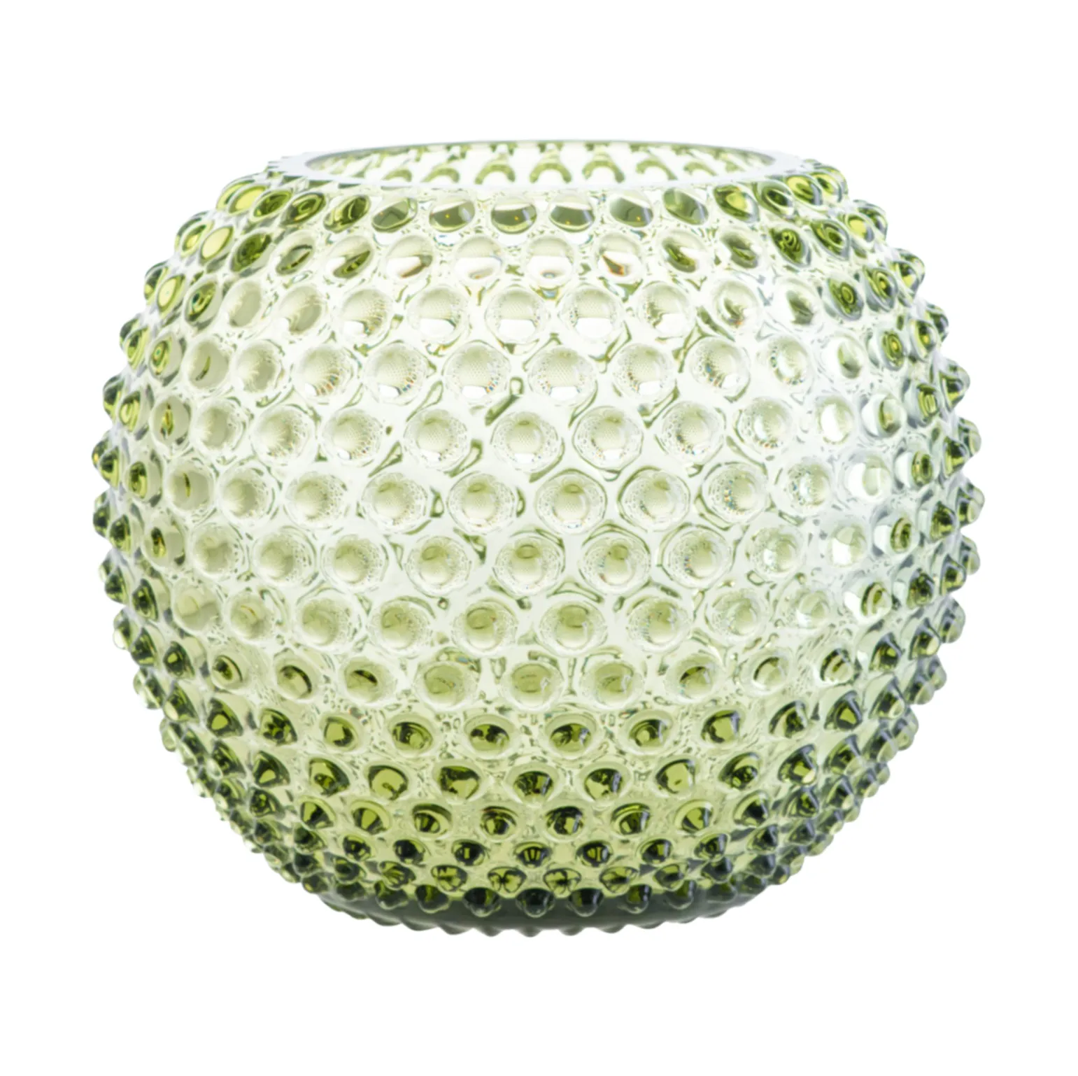 Hobnail Globe vase 24 cm, Olivegreen Anna Von Lipa